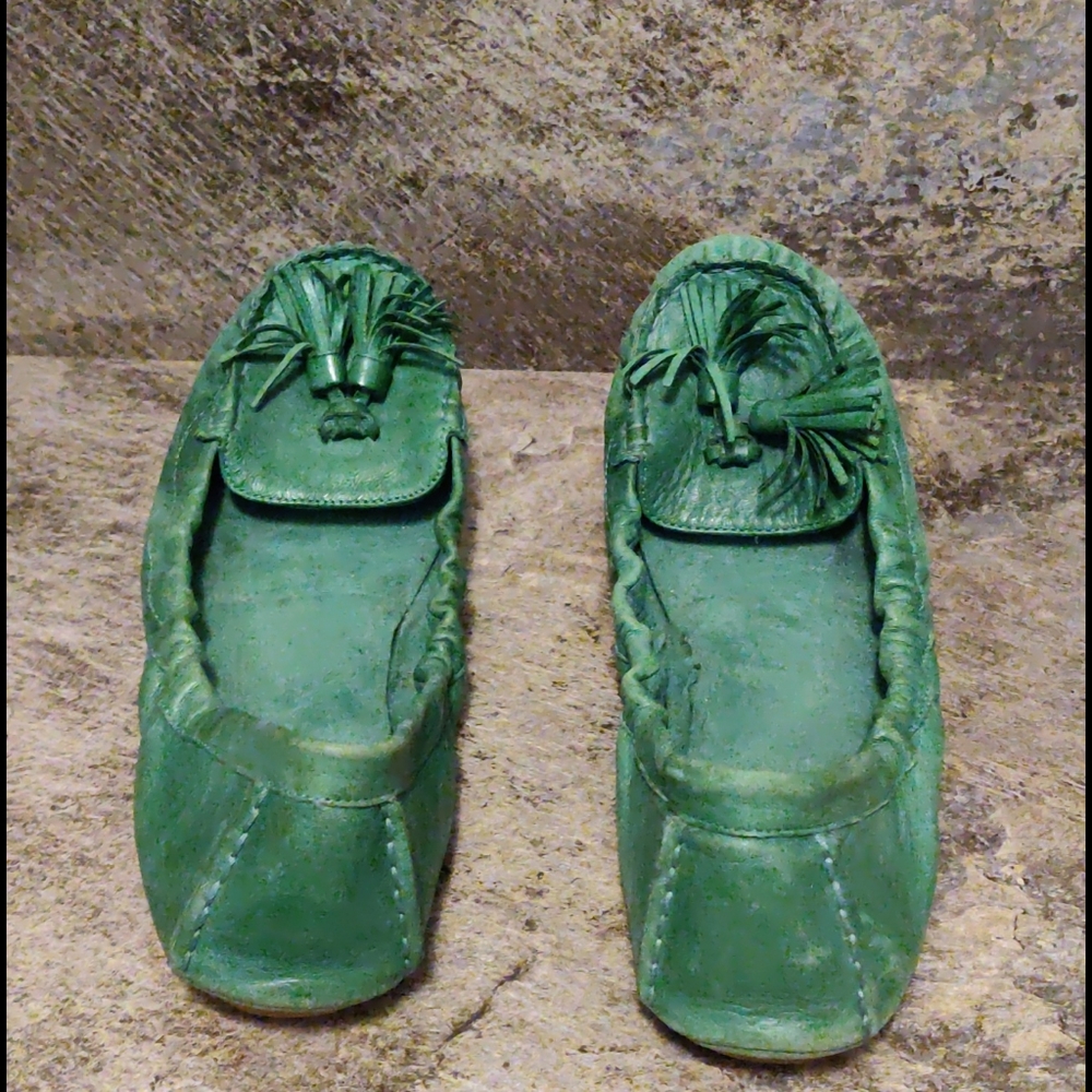 Nine West Green Slip-on Flats